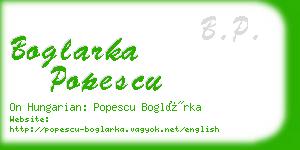 boglarka popescu business card